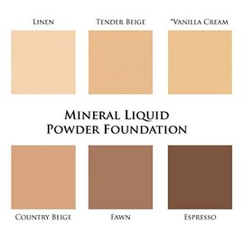 Mineral Liquid Powder Foundation - Hypoallergenic, talc-free, wax-free, dye-free, fragrance-free, paraben-free, Passover approved. Matte finish (Espresso)