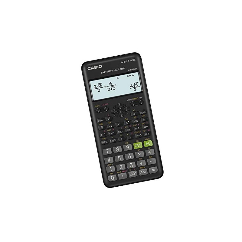 Casio Calculadora Científica, fx-82LA Plus-BK-2, 252 Funciones, Nivel Primaria y