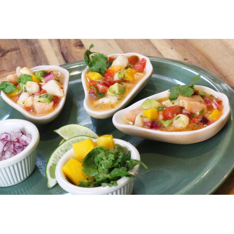 Loftin Oysters Ceramic Reusable Chargrilling, Cooking Oyster Shells, set of