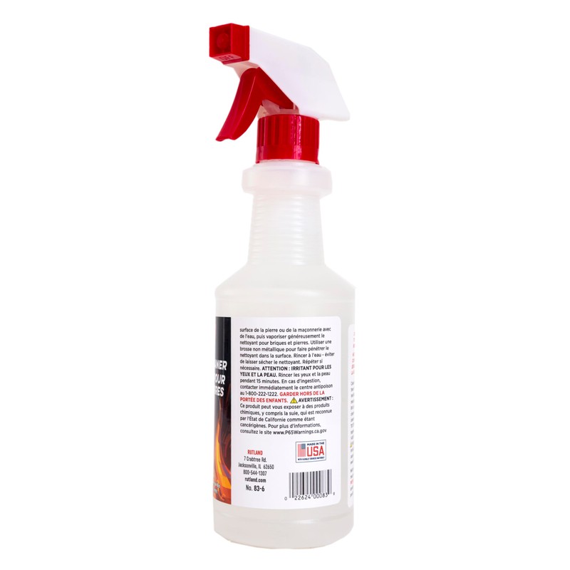 Rutland Brick and Stone Cleaner for Fireplace, Fire Brick, Terracotta,