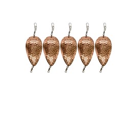 KOKOPROS Kokanee Salmon Spring Hammered Jet Dodgers 4 - inch - Finished in Copper - 5-Pack for Salmon Fishing