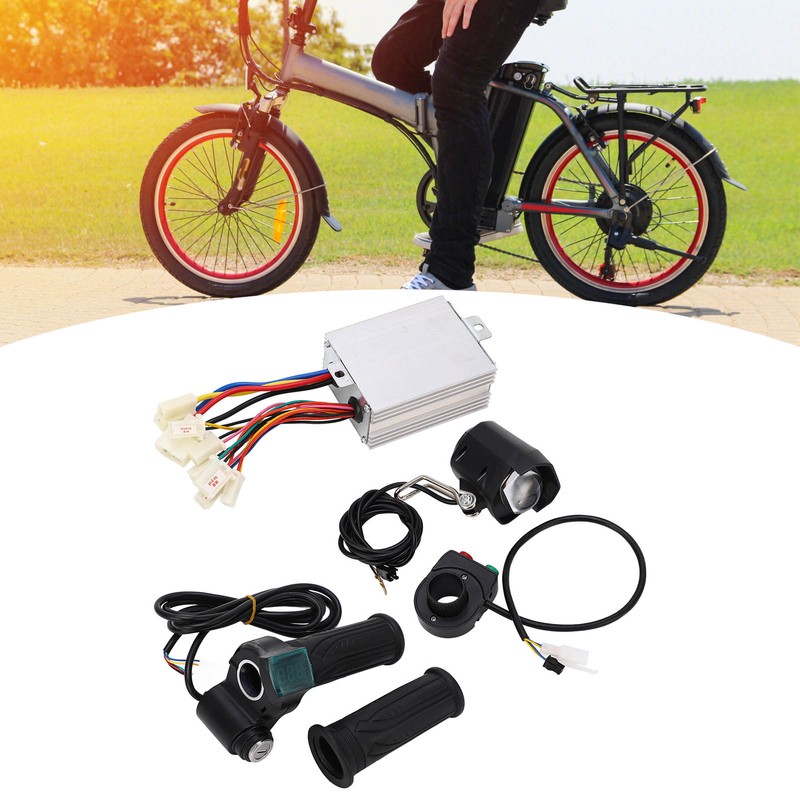 24V 500W Motor Speed Controller Headlight Throttle Grip with Lock
