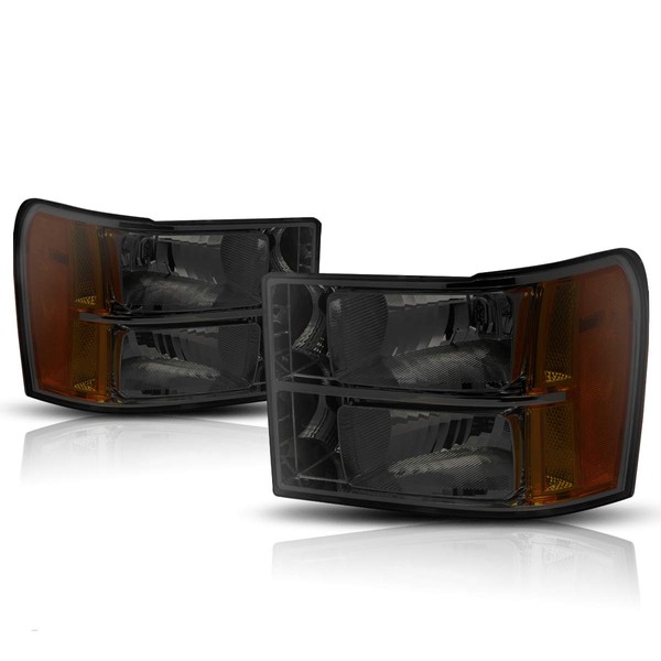 PM PERFORMOTOR PMHL-GMCS-0713-SA Smoked Housing amber Corner Pair of Headlights