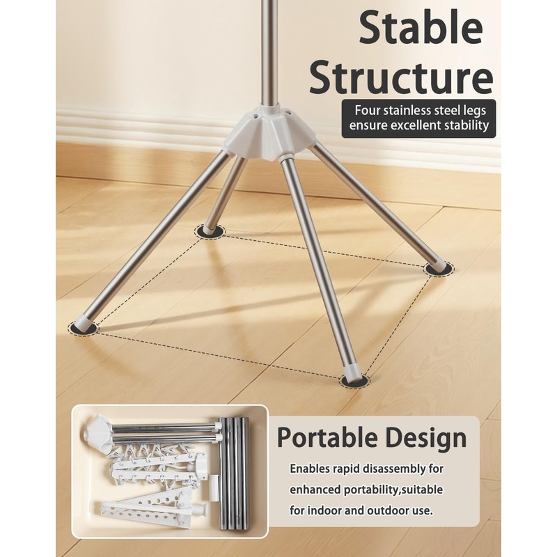 VewePata Foldable Clothes Drying Rack - 2 Tier Laundry Drying