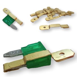 Pico 10 Pack Brass ATM Mini Fuse Taps Over Blade Type Add a Circuit Car Auto