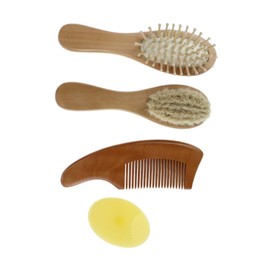 IWOWHERO Boy Girl Shower Comb Handle Wool Brush Set Home Shower Brush Soft Bristles Suction Cup for Boy Girl's Birthday Gifts