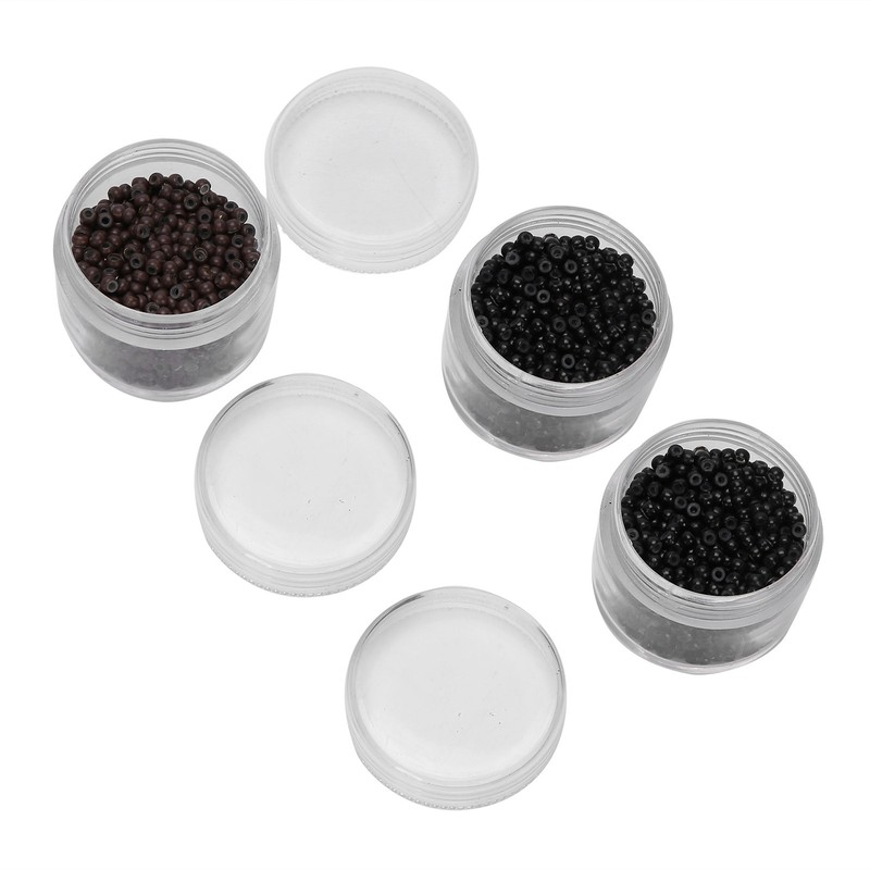 3 Bottles 3.0mm Silicone Micro Links Rings Beads Small Comfortable