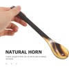 IMIKEYA Set of 4 Horn Egg Spoons Drinks Stirring Spoon