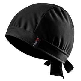 hairtex Stable Hat with Straps - Protects Against Odours - Water Resistant, Dirt-Resistant, Breathable, black