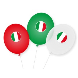 9 Balloons * Italy * as Decoration for Theme Party, Country Party and Birthday | Balloons Party Set Rome
