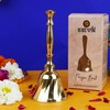 SATVIK 1 Pc Brass Puja Bells Indian Religious Diwali Festive
