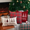 DFXSZ Christmas Pillow Covers 18x18 Inch Christmas Tree Merry Christmas