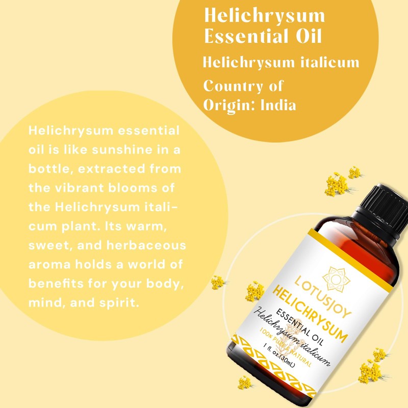LOTUSJOY Helichrysum Essential Oil - 30ml/1 Oz