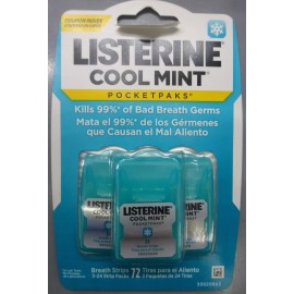 Listerine 72 ct Listerine Pocketpacks Breath strips FLAVOR CHOICE PICK ONE - Cool mint