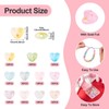 KISSITTY 110 Pcs Transparent Acrylic Heart Beads Cute Love Frosted