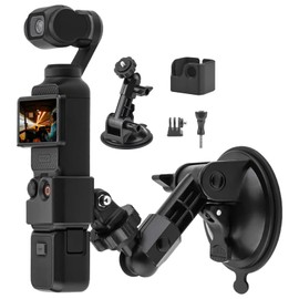 Suction Cup Mount for Pocket 3, Holder Kit with Expansion Adapter, Support Bracket for OSMO Pocket 3, Action 4, Insta360 X4, Go 3S gopro Hero 13 12 11 10 9 8 7 6 5 Pocket 2 Accessories