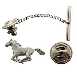 Sarah's Treats & Treasures Horse Tie Tack ~ Antiqued Pewter ~ Tie Tack or Pin - Antiqued Pewter