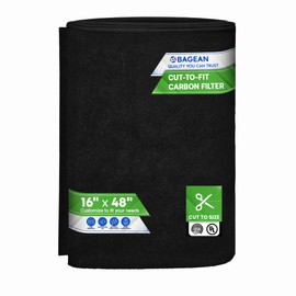 Cut to Fit Activated Carbon Filter Sheet 16” x 48” - Activated Carbon Air Filter for Air Purifiers Window AC Air Vent And More - Charcoal Filters Effectively Remove Odors & Freshens the Air (1-Pack)