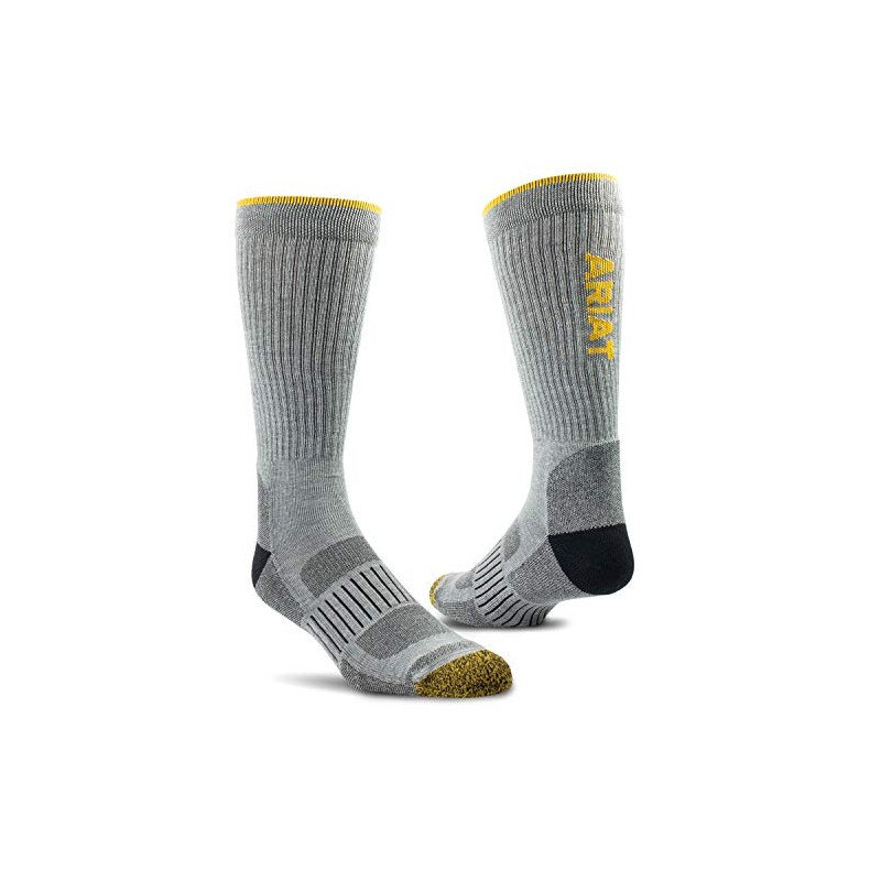 Ariat 2-pack Crew Socks- Grey