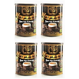 Al Amin Foods Turkish Coffee with Cardamom by Sham Agha 4 Cans 200g/7oz - بن شام اغا مع هال