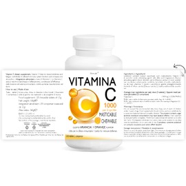Vitamin C Line@diet | 120 Chewable Tablets | Orange Flavour | High Dosage | Antioxidant