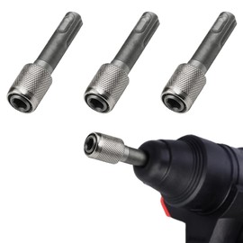 XPEX Pack of 3 Sds Plus Adapter, 6.35 mm Drill Holder, Sds Drill Chuck, Hex Shank Bit Holder, Bit Holder, SD Adapter for Normal Drill Chuck for Earth Drill, Home Decoration Projects (Silver)