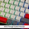 Rainy75 Shine Through Double Shot PBT Keycaps Set, Cherry Profile