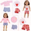 18 Pcs American 18 inch Doll Clothes,10 Sets Girl Doll