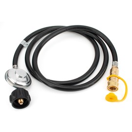 6 Feet F271803 Propane Hose with Regulator for Big Buddy Indoor Outdoor Heater Generator Gas Grill Or Fire Pit, QCC1 Propane Tank Connection x 3/8 inch Female Quick Connect