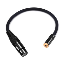 Devinal Devinal XLR to 1/8 Female Adapter, Balanced Mini-Jack(3.5mm) Female to Microphone Cable, 3.5mm Stereo TRS to XLR Female Transforming Cord Converter