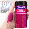 LEOBRO Red Glitter, Glitter, 180G/6.35OZ Holographic Ultra Fine Glitter, Craft