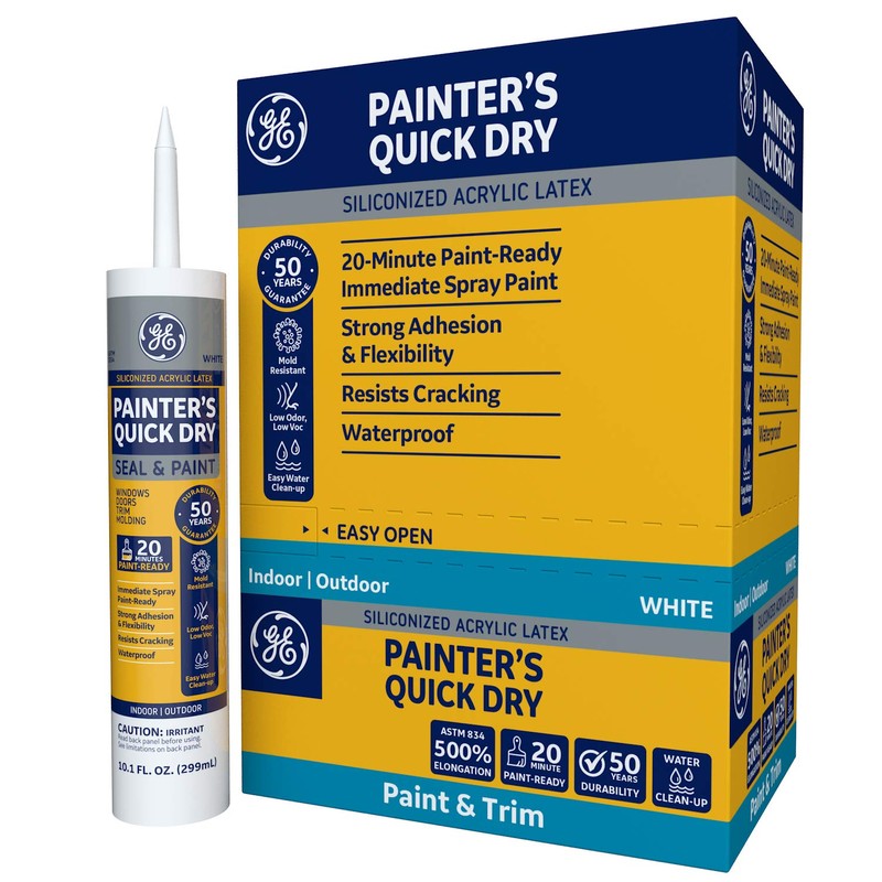 GE Painter's Quick Dry 10.1 Oz. White Siliconized Acrylic Latex