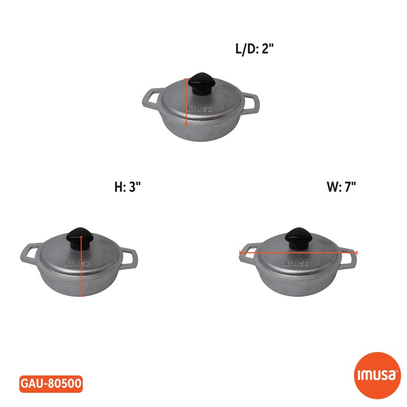 IMUSA USA 4 Piece 0.5Qt Traditional Colombian Mini Calderos (Dutch