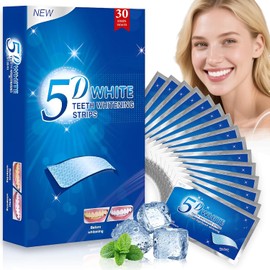 Tiras Blanqueadoras Dientes, 30 Piezas Whitening Strips, Tiras Blanqueadoras De Dientes, Tiras para Dientes, Limpia y Blanquea Eficazmente los Dientes y Elimina las Manchas de Café y Bebidas.