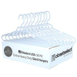 19" XL Plastic Hangers, Giant Heavy Duty Hanger, Merrick, XL Hanger, 36