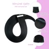 LieblichWelle Tape in Hair Extensions Human Hair Jet Black 20
