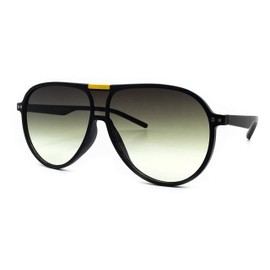 O2 Eyewear 3227 Premium Oversized XL Flat Aviator Tinted Sunglass Womens Mens (YELLOW POINT, 58)