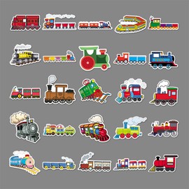 Train Sticker Set 50 Pieces Cute Decoration for Car Laptop Skateboard Bicycle Moped Motorcycle Bicycle Computer Suitable for Adults Children