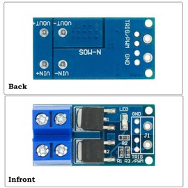 XUGERIP 5 PCS Dual High Power MOSFET Trigger Switch Driver Module, DC 5V-36V, 15A 400W, 0-20kHz PWM Control Board for Motor Speed, LED Brightness, Fan, Pump, Solenoid