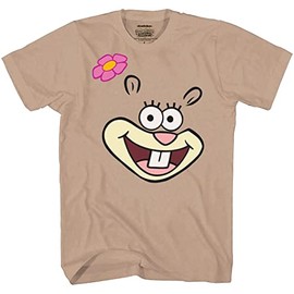 Spongebob Squarepants: Sandy Cheeks Squirrel Face T-Shirt (3X-Large) Tan