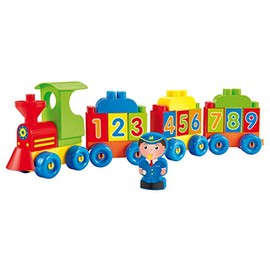 Ecoiffier Abrick Building Block Train - Numbers and Letters Railway Educational Toy Alphabet and Numbers Learning for Children 18 Months and Up