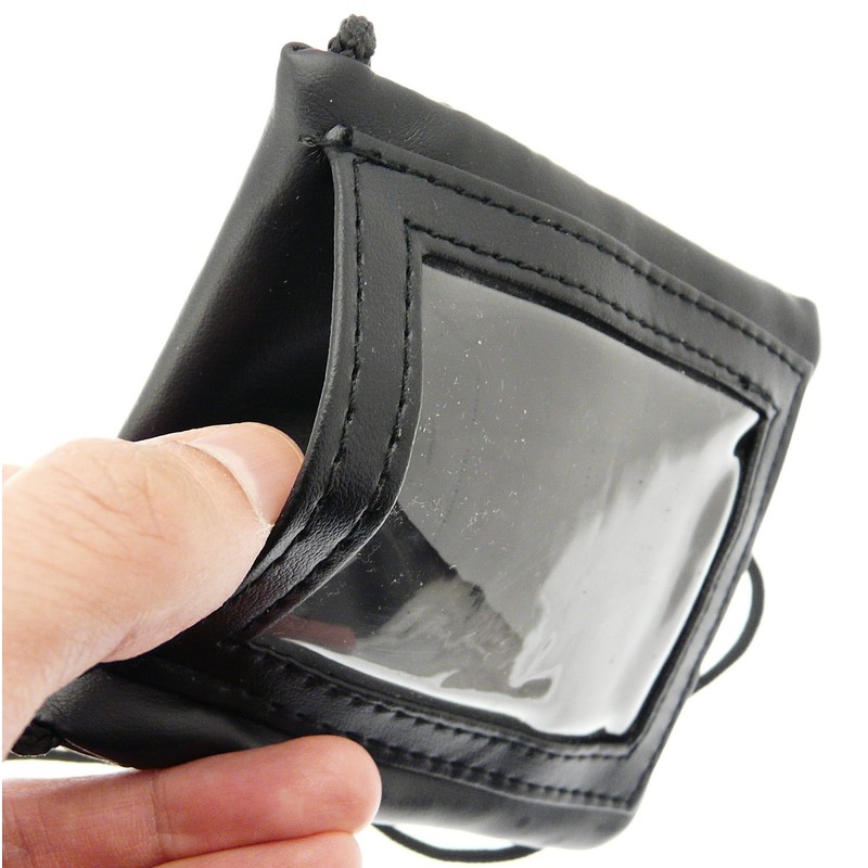 Small Soft Patchwork Leather Neck Purse/Pouch/ID Holder - 2 Zipped