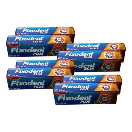 Kit De 8 Pastas Dentales Adhesiva Fixodent Plus