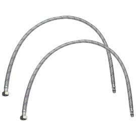 AERZETIX - C51111 - Set of 2 flexible hose lines for mixer tap female 3/8 inch - male M10 - length 800 mm - flexible connection bathroom kitchen - flexible of sanitary fittings