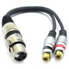 VITALCO XLR Female to 2x RCA Female Adapter 3 PIN