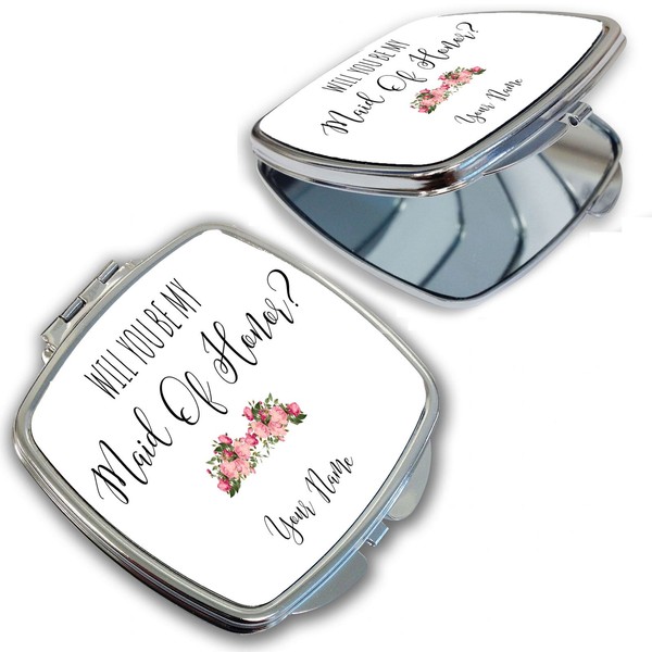 BleuReign(TM) Personalized Custom Floral Will You Be My Maid of