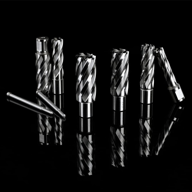OSCARBIDE Annular Cutter Set 8 Pieces, 3/4" Weldon Shank,2" Cutting