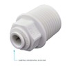 John Guest 1/4 Inch x 1/2 Inch NPT Male Connector,