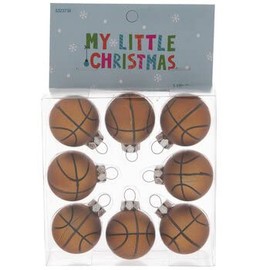 My Little Christmas Miniature Basketball Mini Ornaments - 8 Count