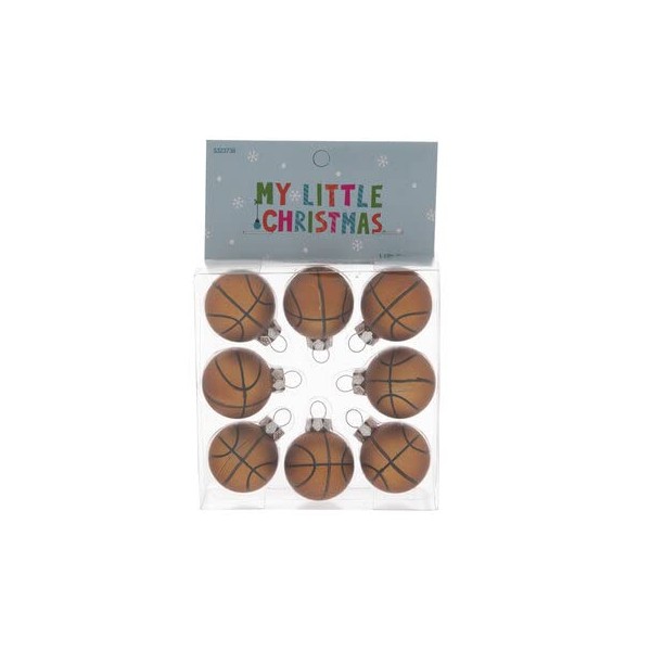 My Little Christmas Miniature Basketball Mini Ornaments - 8 Count